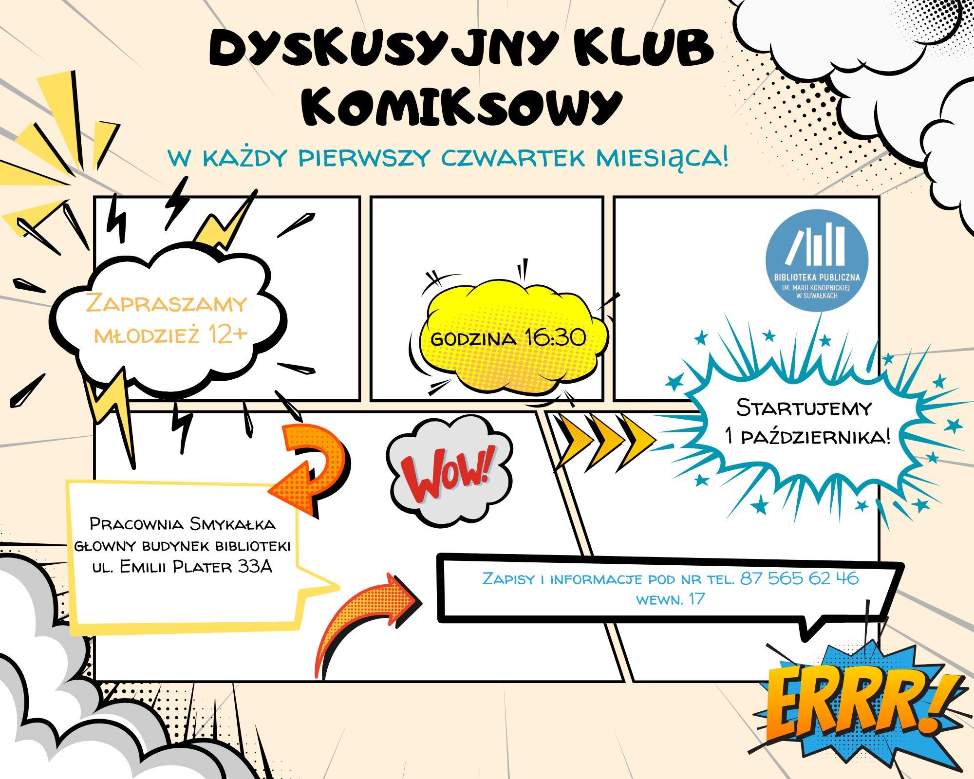 Dyskusyjny Klub Komiksowy rozpoczyna spotkania