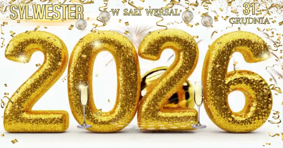 Golden Glam – Sylwester w Sali Wersal Plakat wydarzenia Golden Glam – Sylwester w Sali Wersal