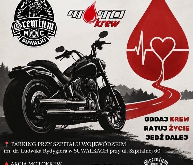 Moto Krew i zakończenie suwalskiego sezonu motocyklowego Plakat wydarzenia Moto Krew i zakończenie suwalskiego sezonu motocyklowego w Suwałkach