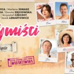 Plakat spektaklu komediowego „Optymiści, czyli nasi w Egipcie”