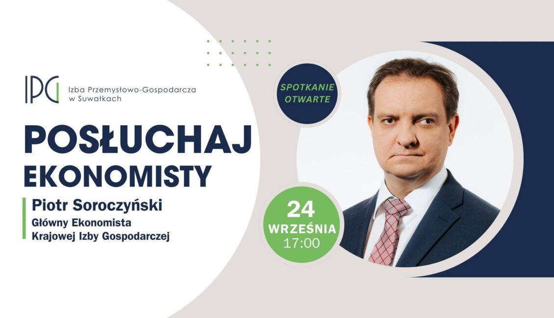 Plakat spotkania z Piotrem Soroczyńskim w Suwałkach