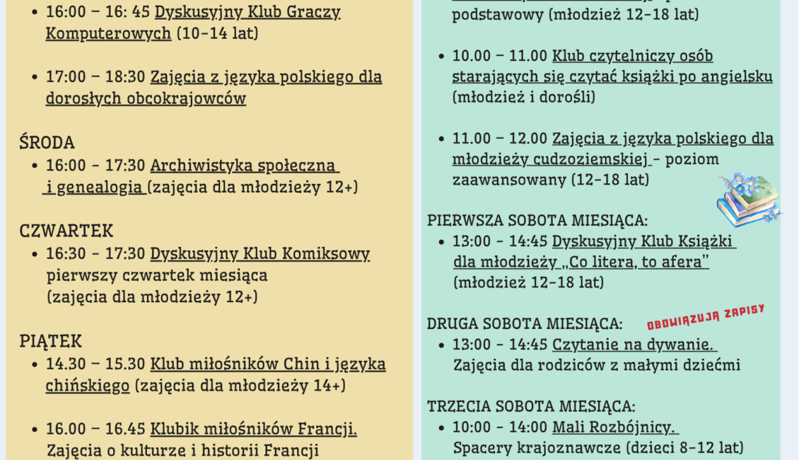 Zapisy na zajęcia w Pracowni Smykałka