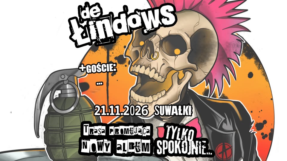 Koncert zespołu De Łindows z supportem w Black Pub Komin