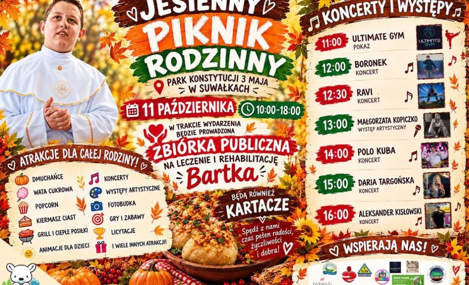 Jesienny piknik rodzinny Gramy dla Bartka w Suwałkach
