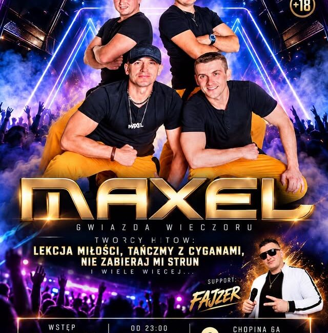 Występ zespołu MAXEL z supportem FAJZER w Nad Kaczym