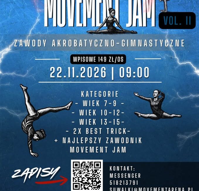 Zapowiedź zawodów akrobatyczno-gimnastycznych Movement Jam 2026