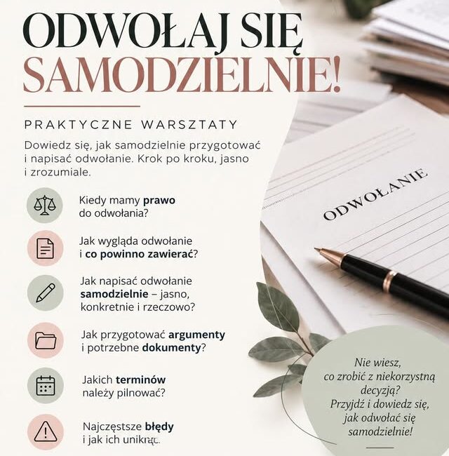Warsztaty „Odwołaj się samodzielnie!”