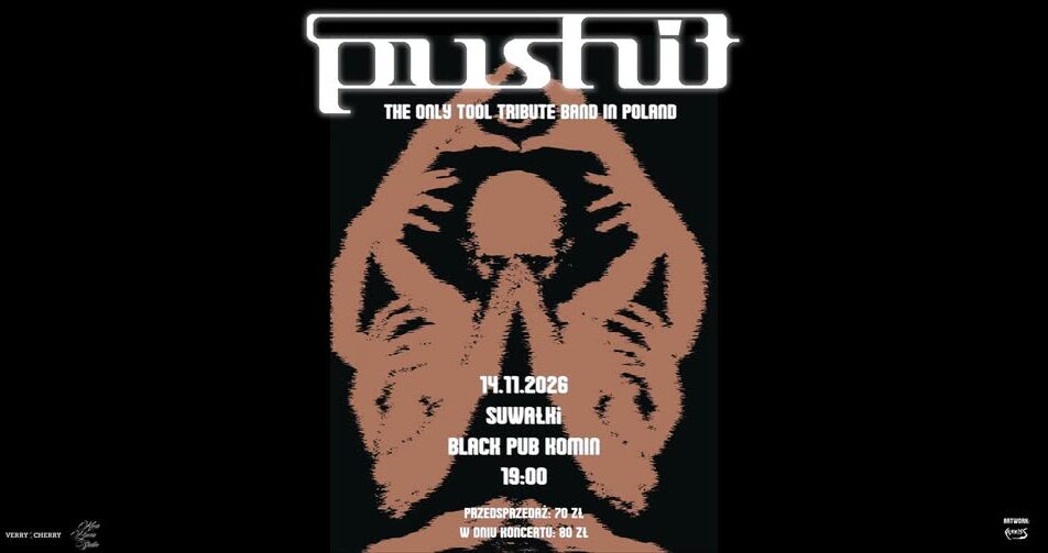 Koncert PUSHIT, tribute bandu Toola, w Black Pub Komin w Suwałkach