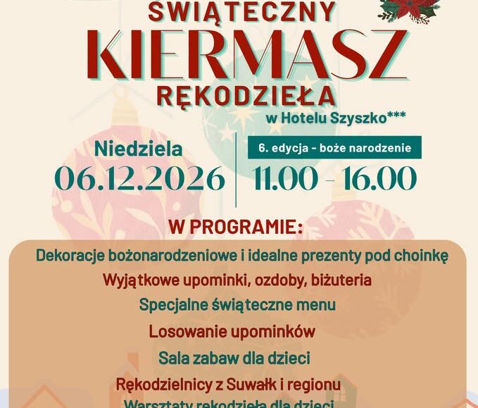 Świąteczny Kiermasz Rękodzieła w Hotelu Szyszko