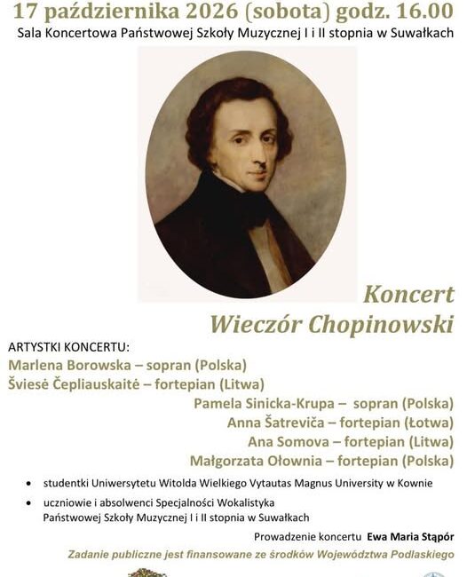 Wieczór Chopinowski, koncert w Suwałkach